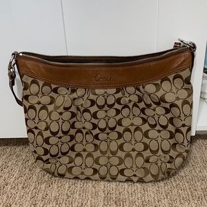 Large Brown Coach Shoulder Bag